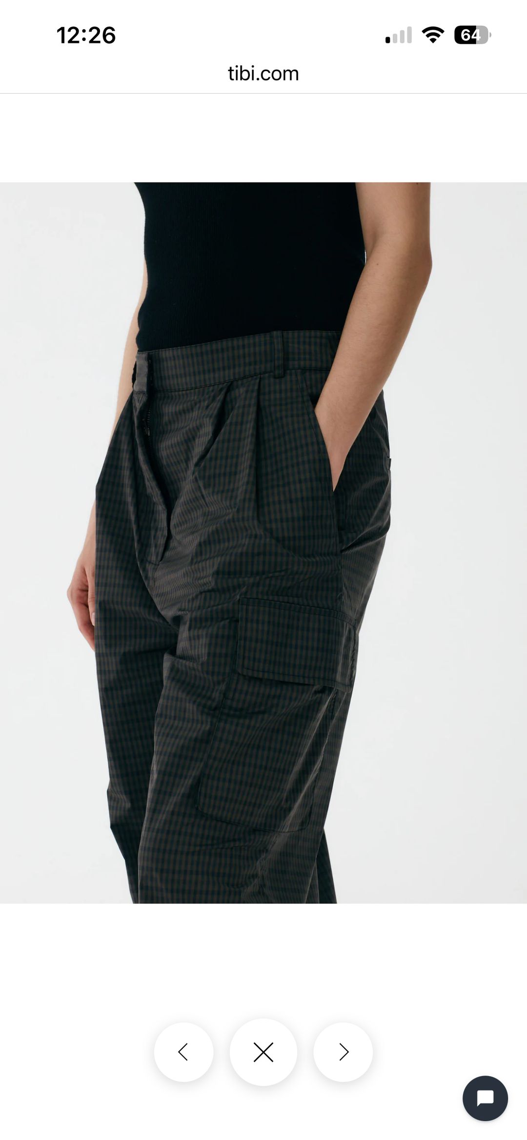 Menswear tech poly cargo Stella pant