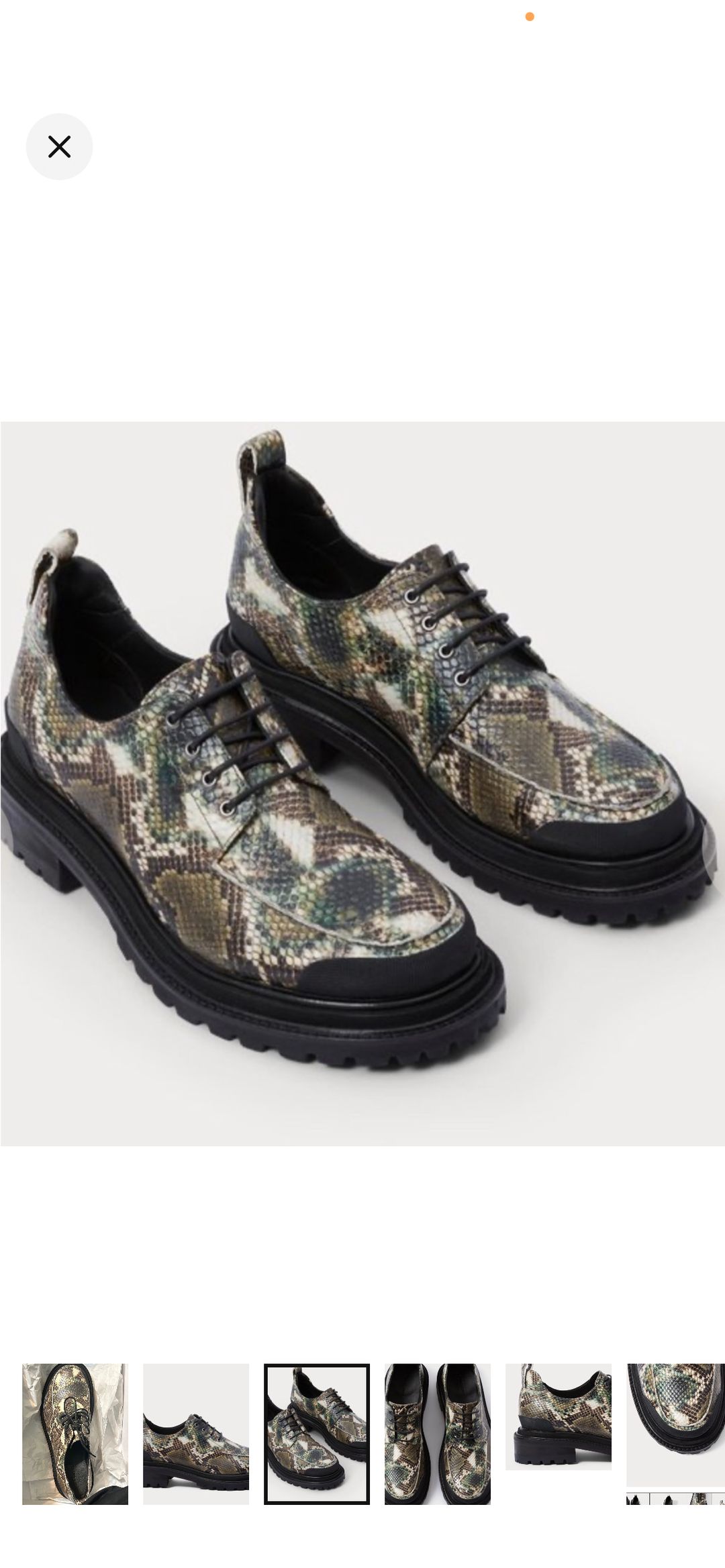 NIB Rachel Comey Snake print lace up loafers , size 8