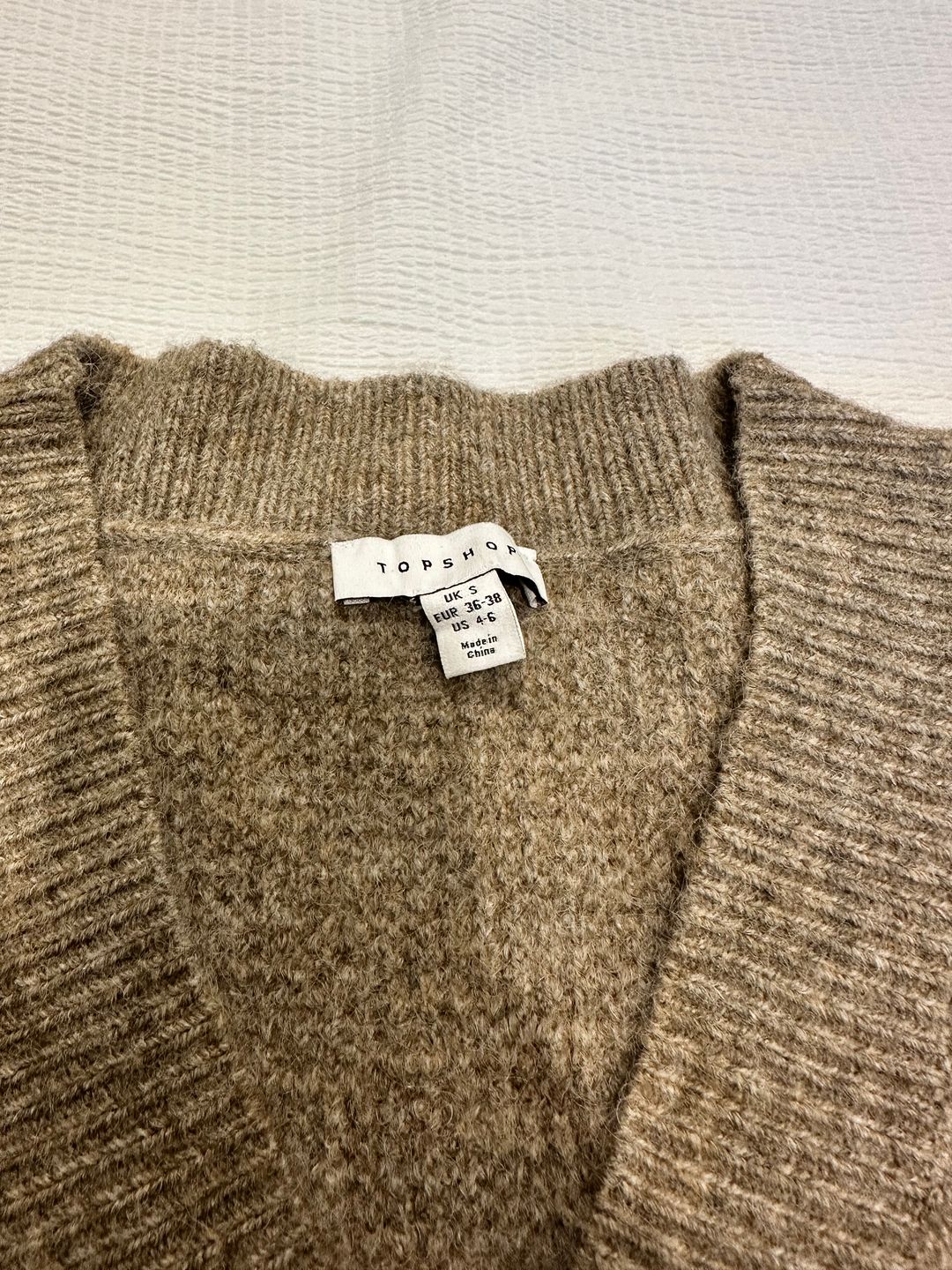 Brown knit vest