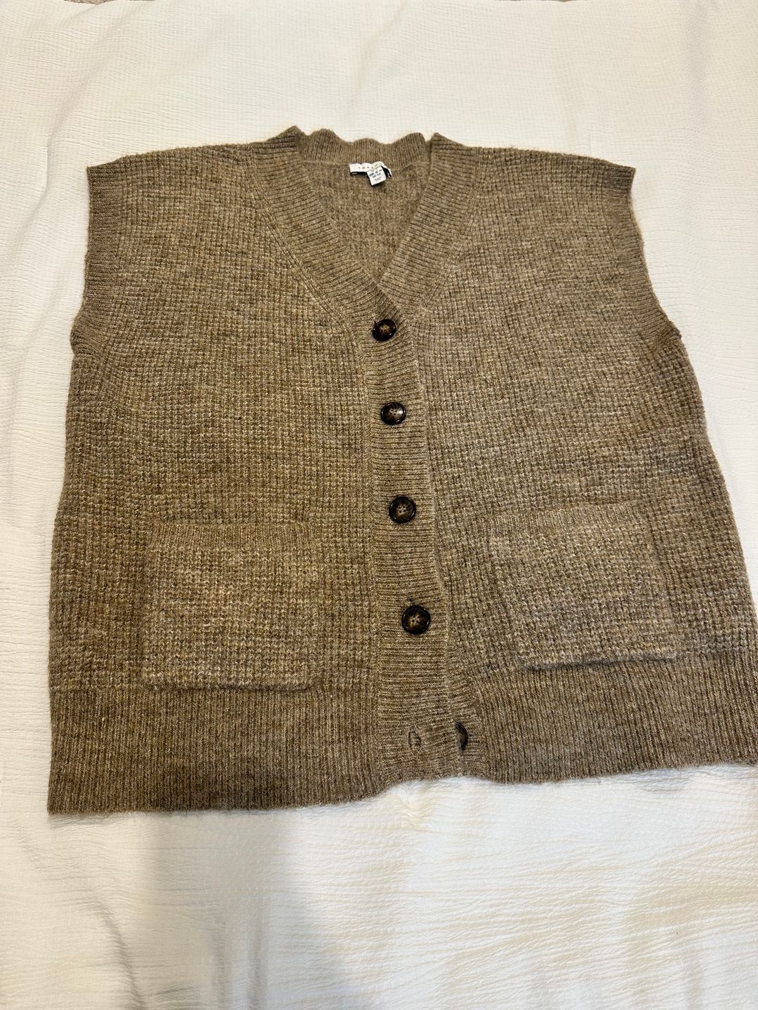 Brown knit vest
