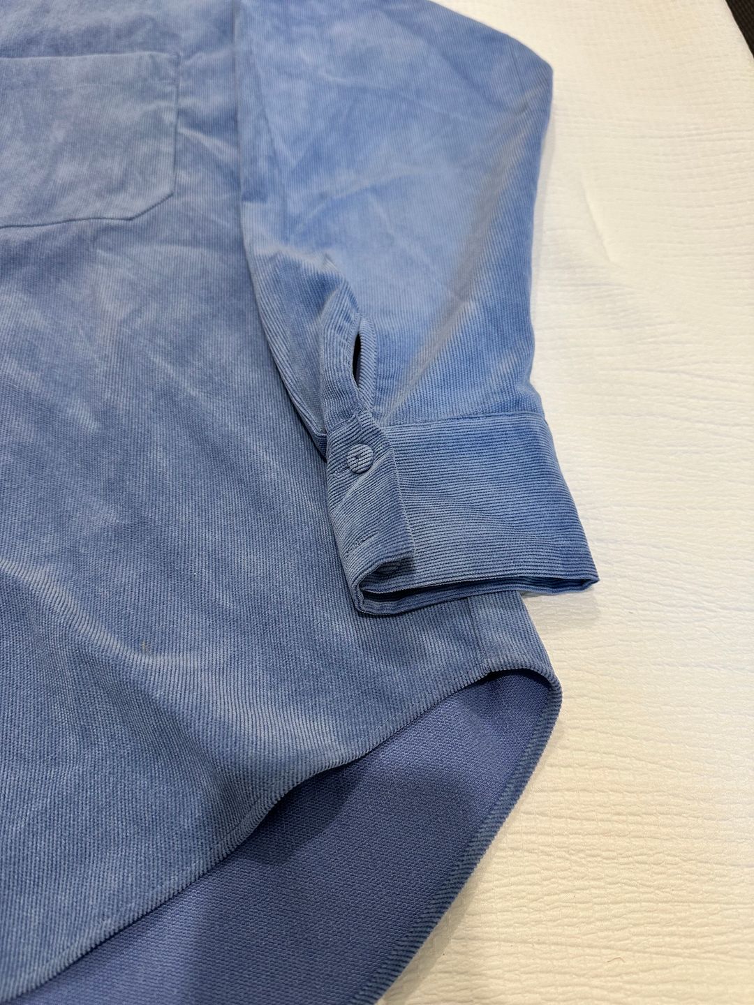 Blue button down shirt