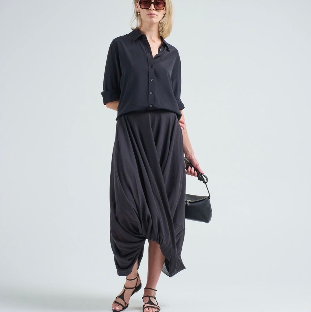Black Cocoon Skirt