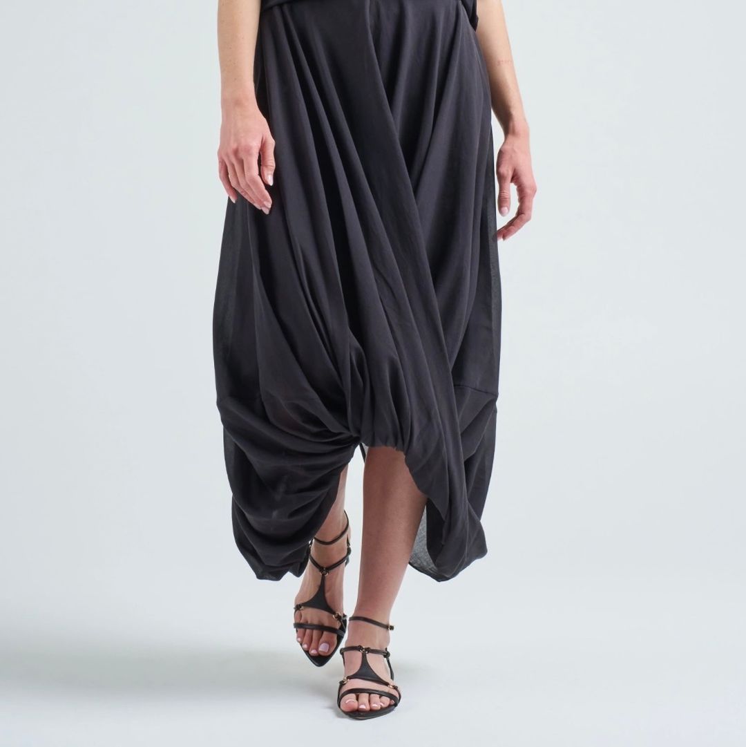 Black Cocoon Skirt