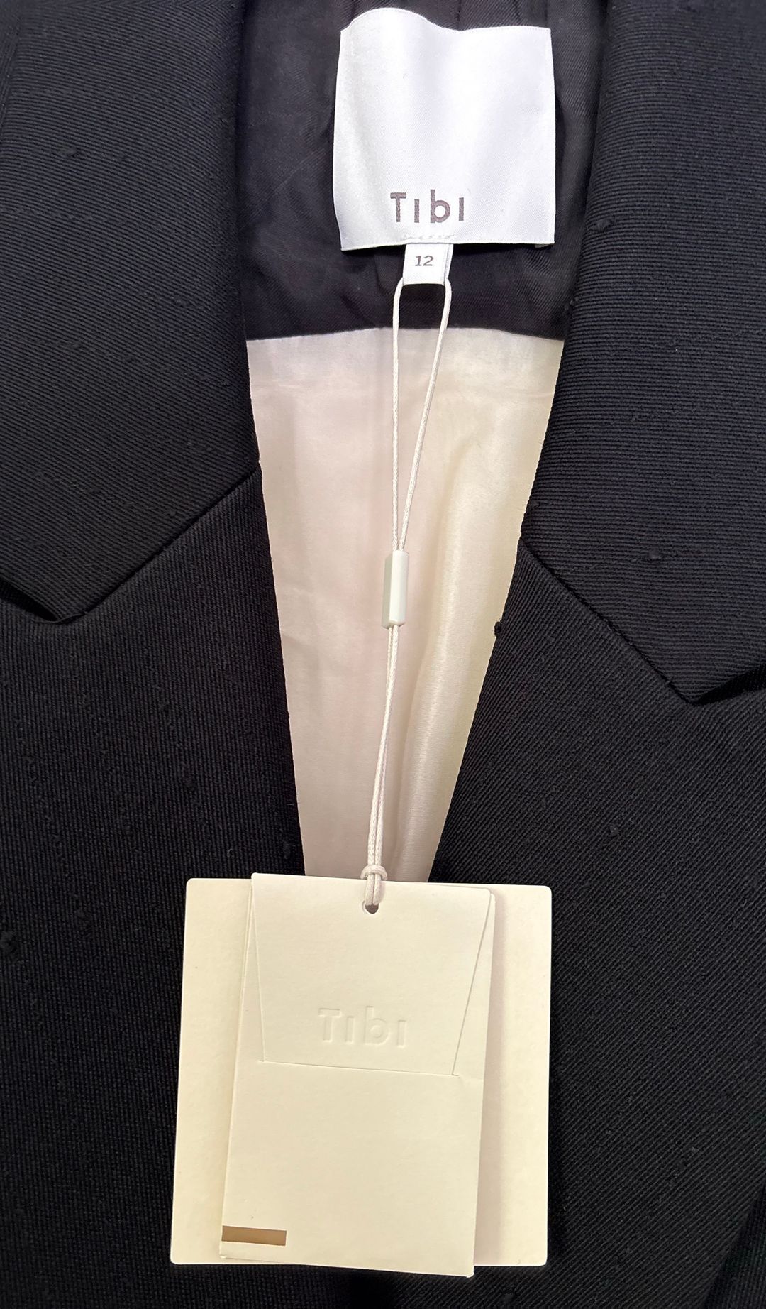 Refined Wool Slub Blazer With Cut Out Organza Back