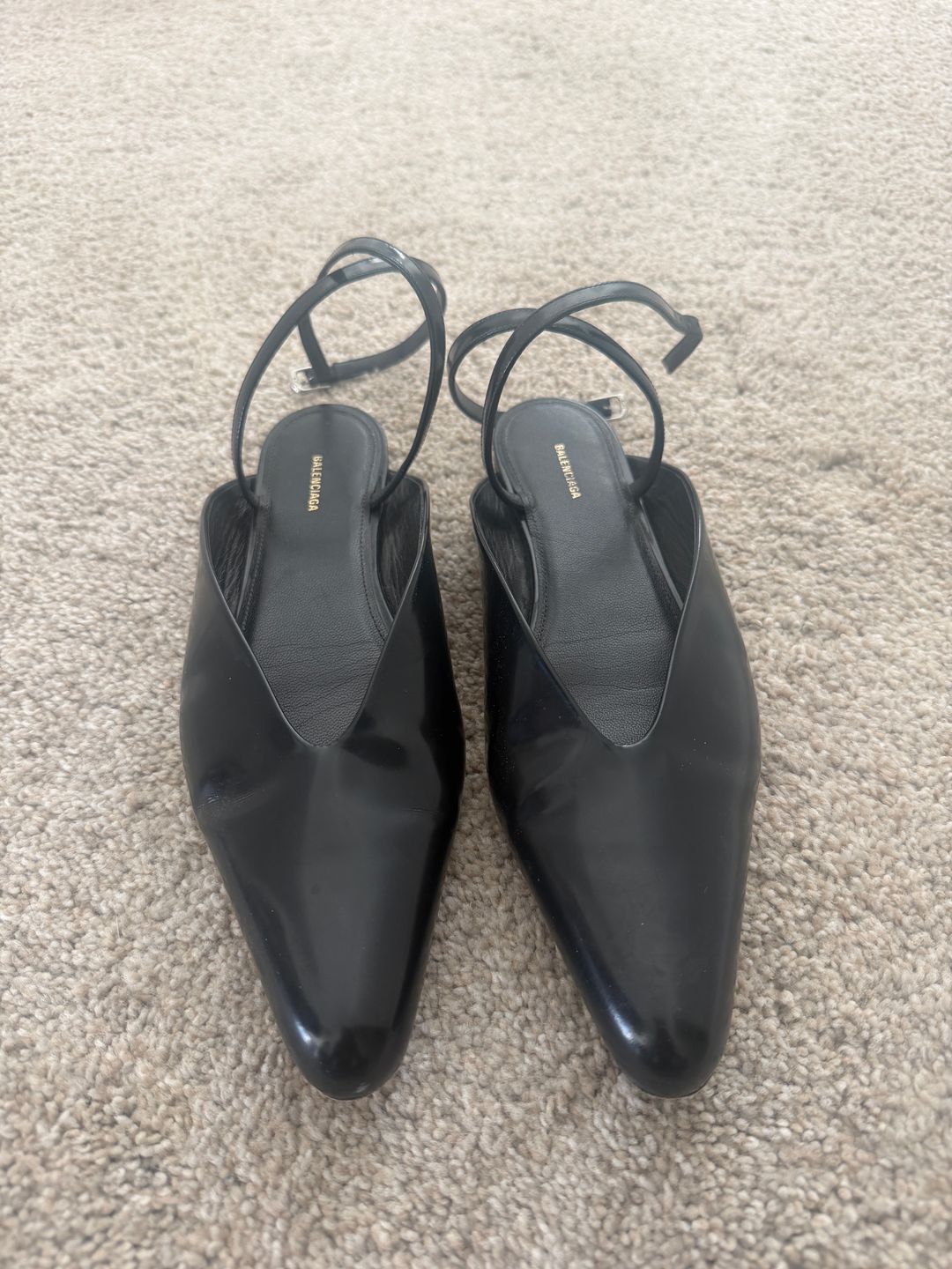 Balenciaga Knife Slingback Flats pointed toe