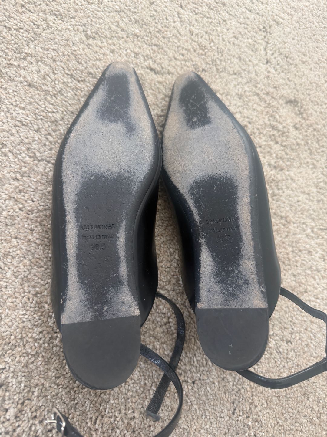 Balenciaga Knife Slingback Flats pointed toe
