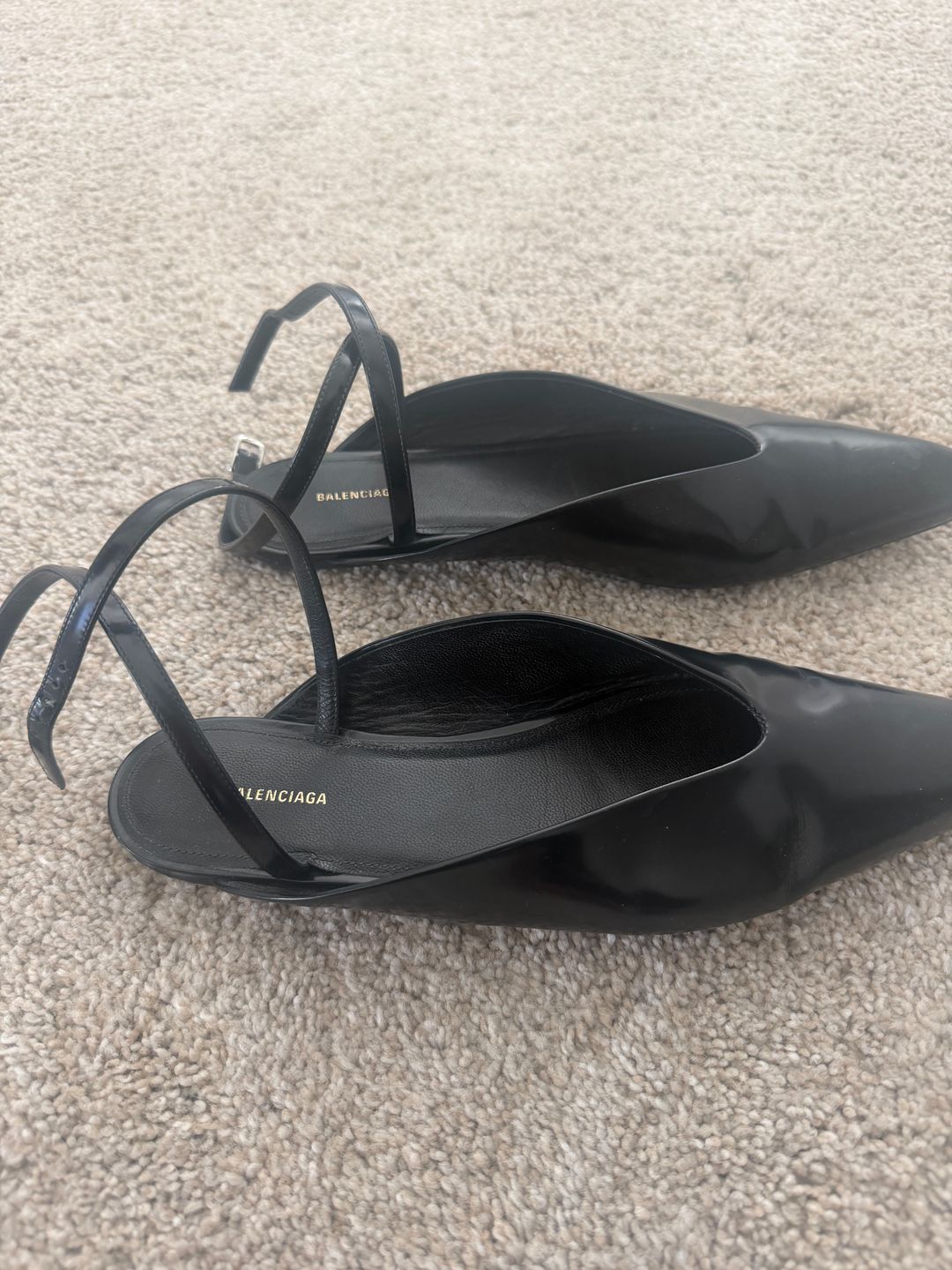 Balenciaga Knife Slingback Flats pointed toe