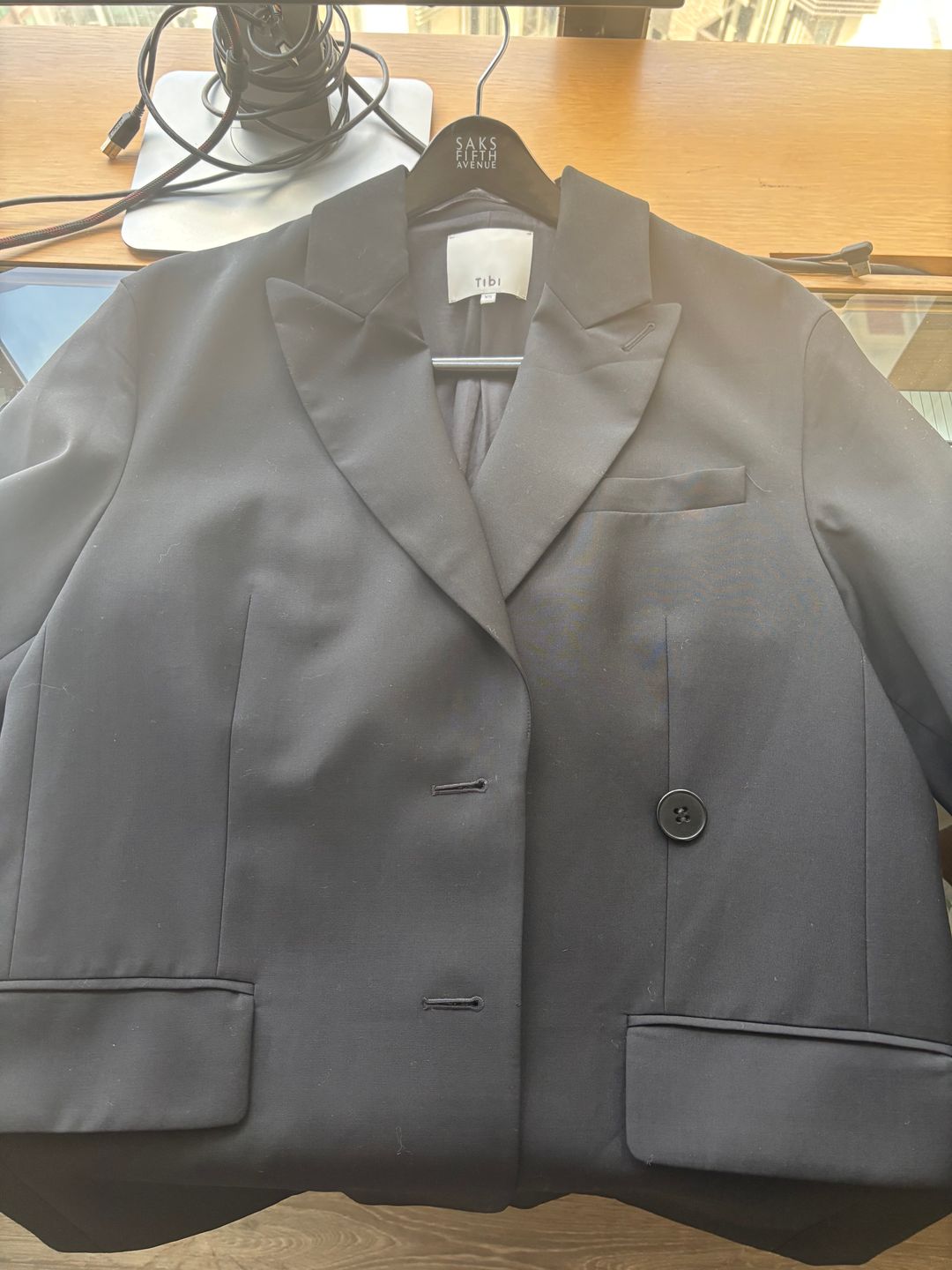 Tibi Tropical Wool Liam Blazer
