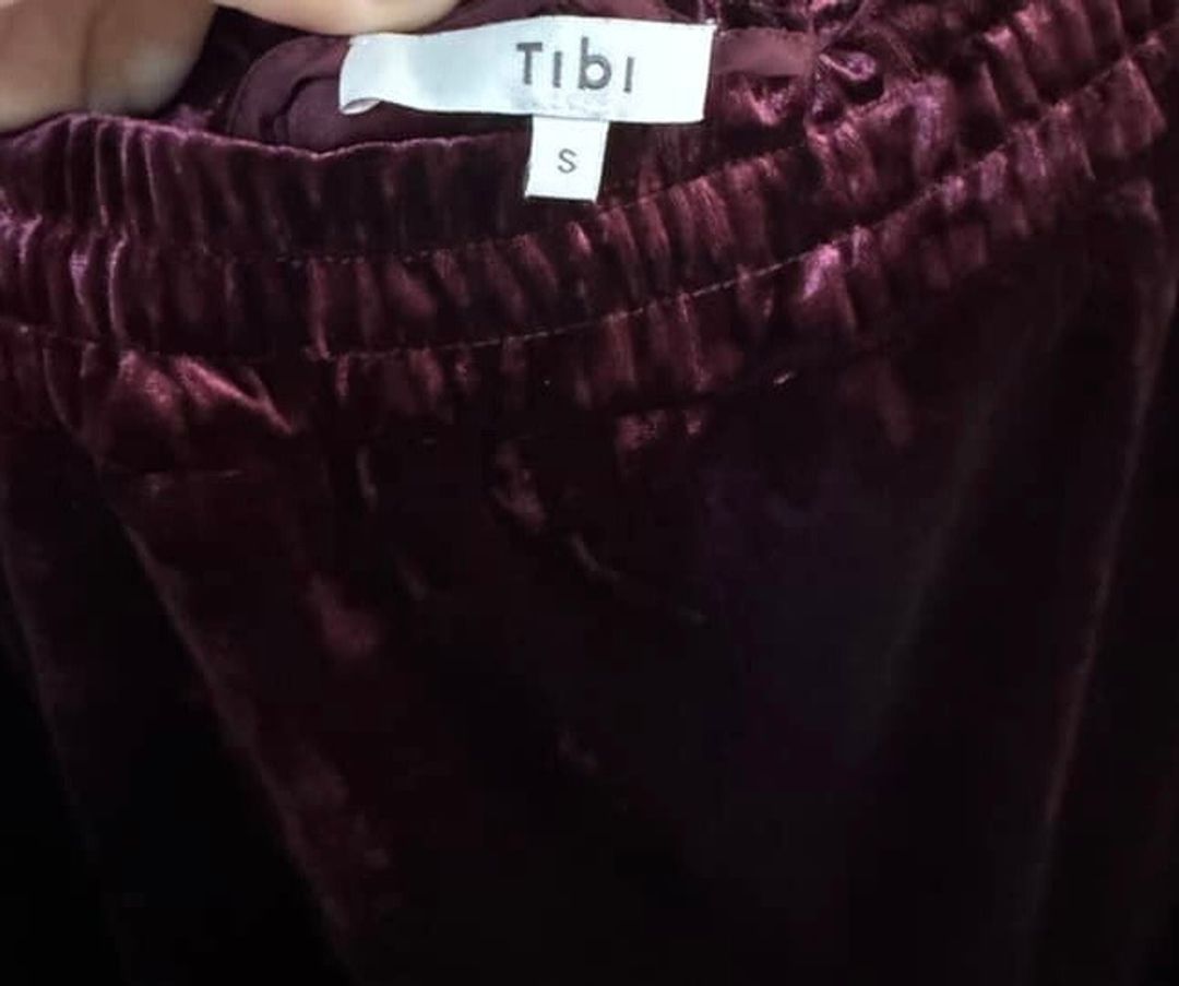 Stretch Velvet Wide Leg Pull On Pant