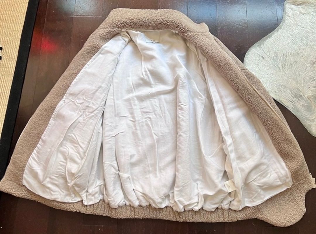 Tibi Taupe Teddy Jacket