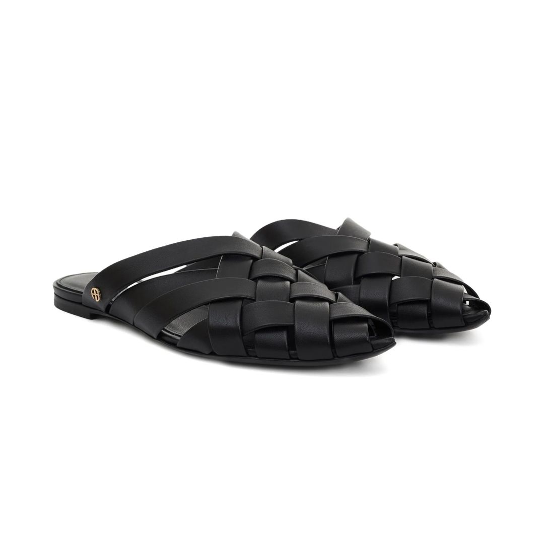 Eve woven slip on mules