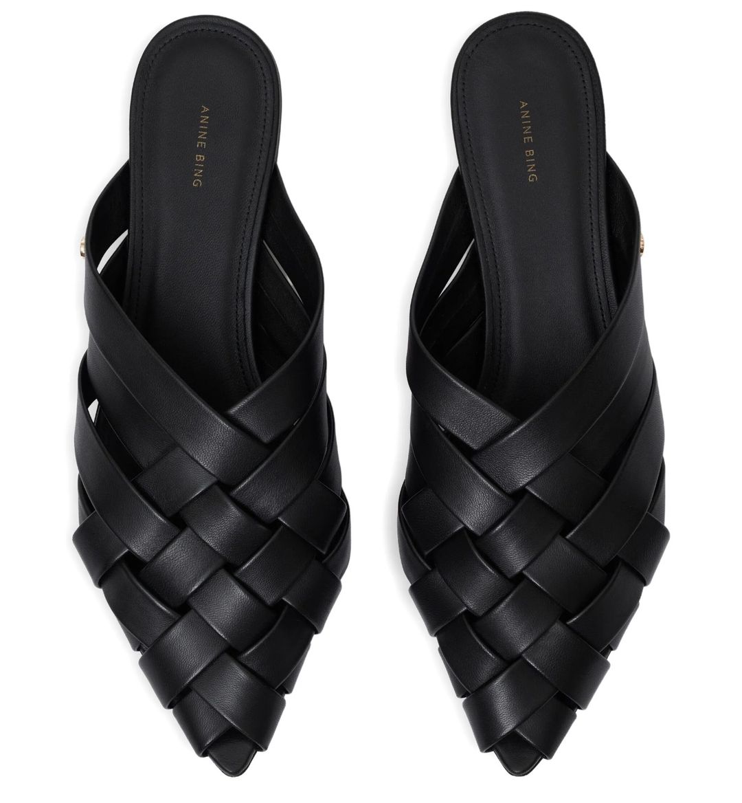 Eve woven slip on mules