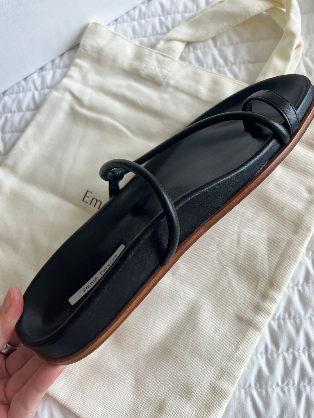 Bari in Black Nappa with Black Sole