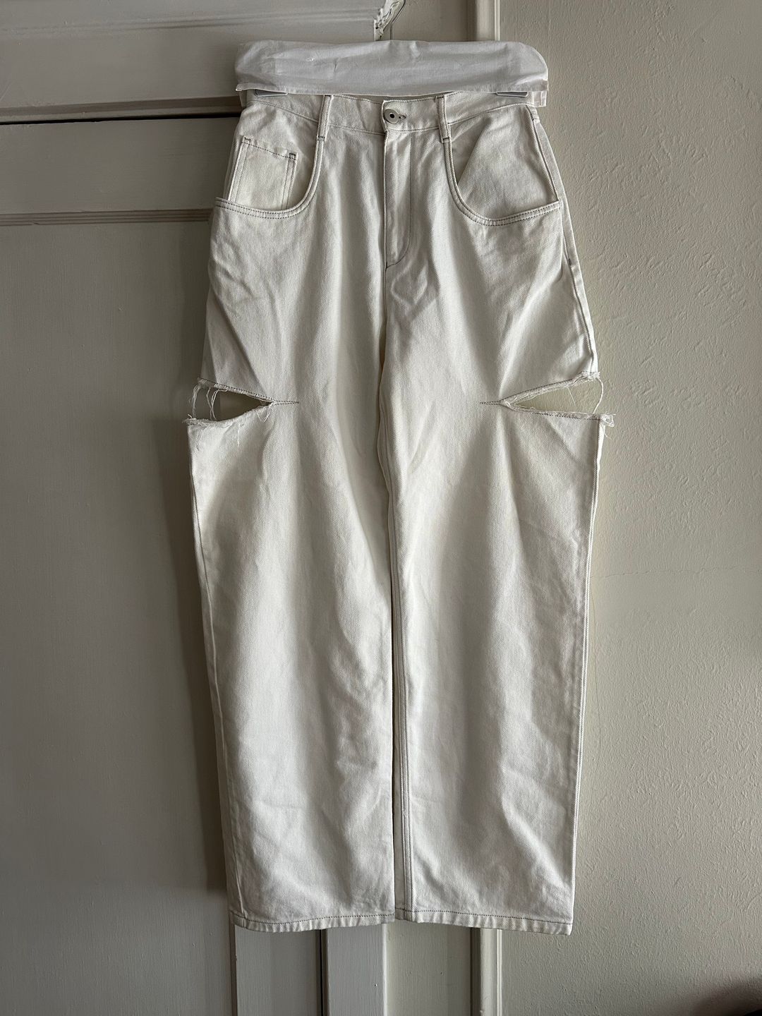 White Slash Jeans