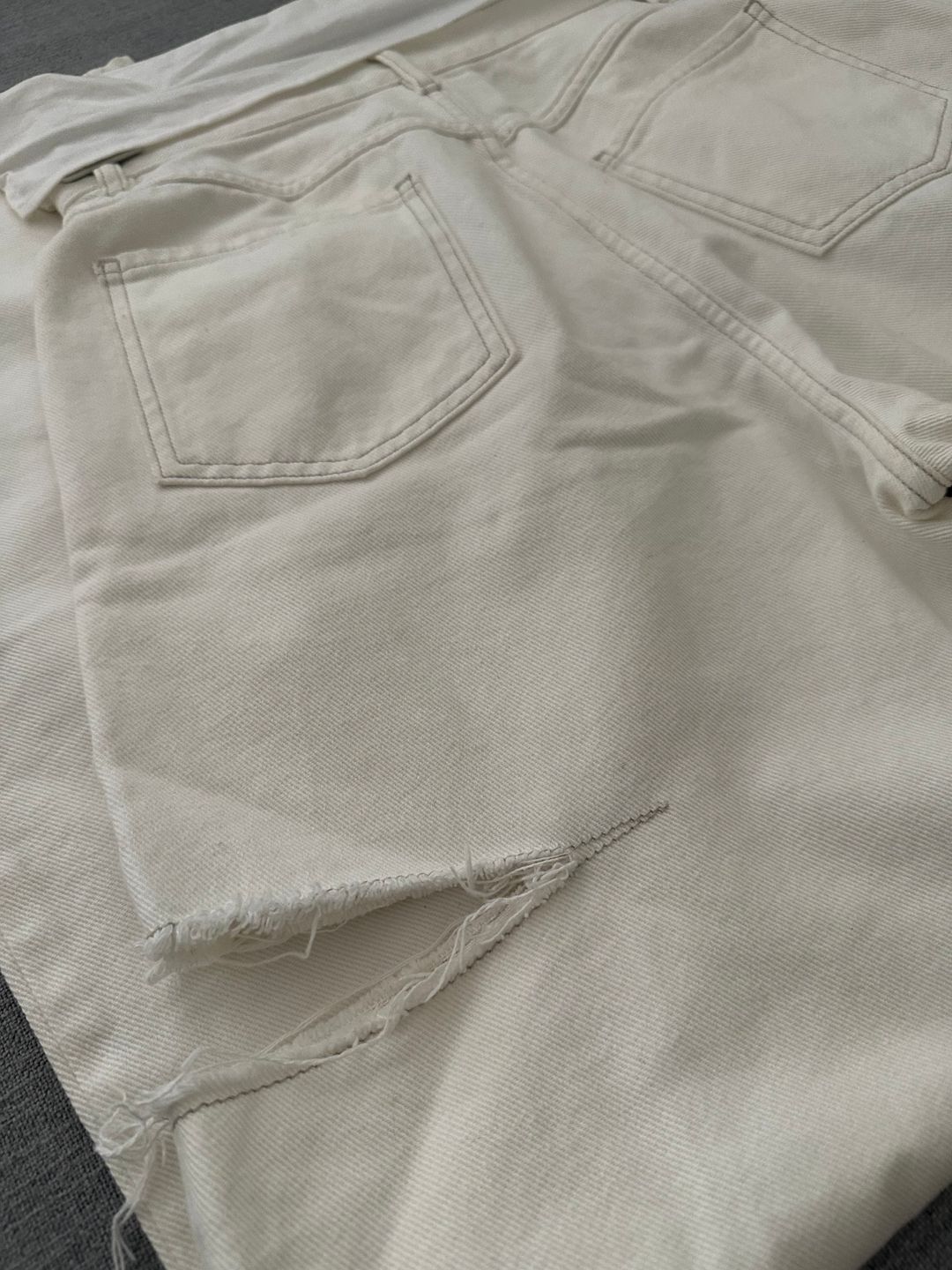 White Slash Jeans