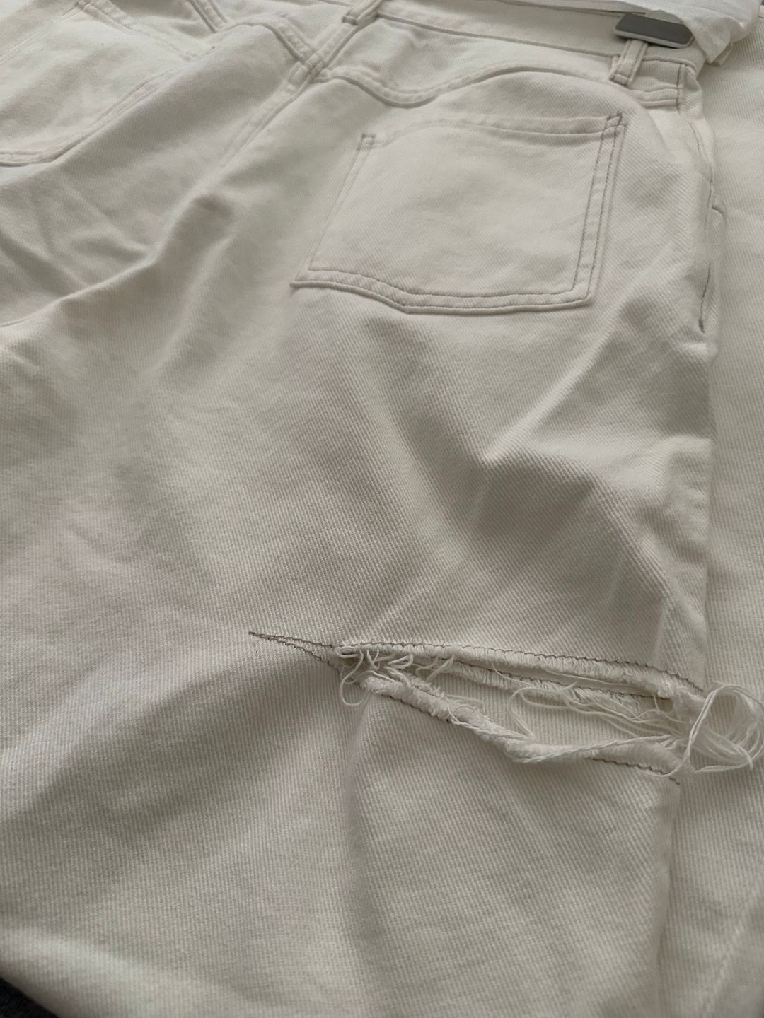White Slash Jeans