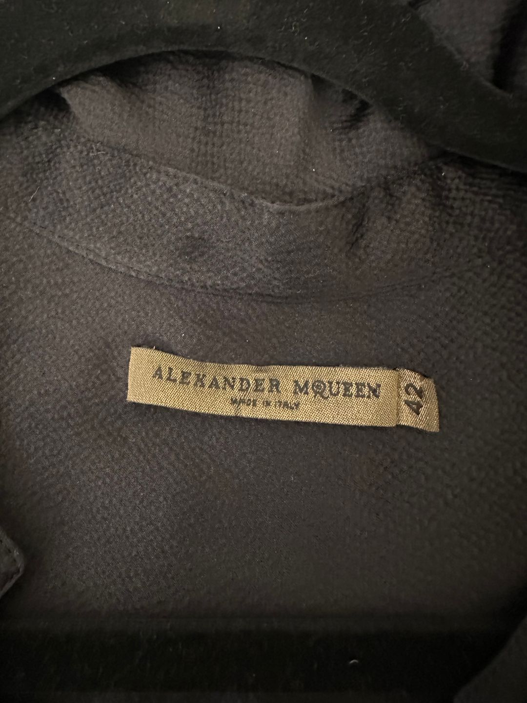 Alexander McQueen Silk Mock Neck Blouse