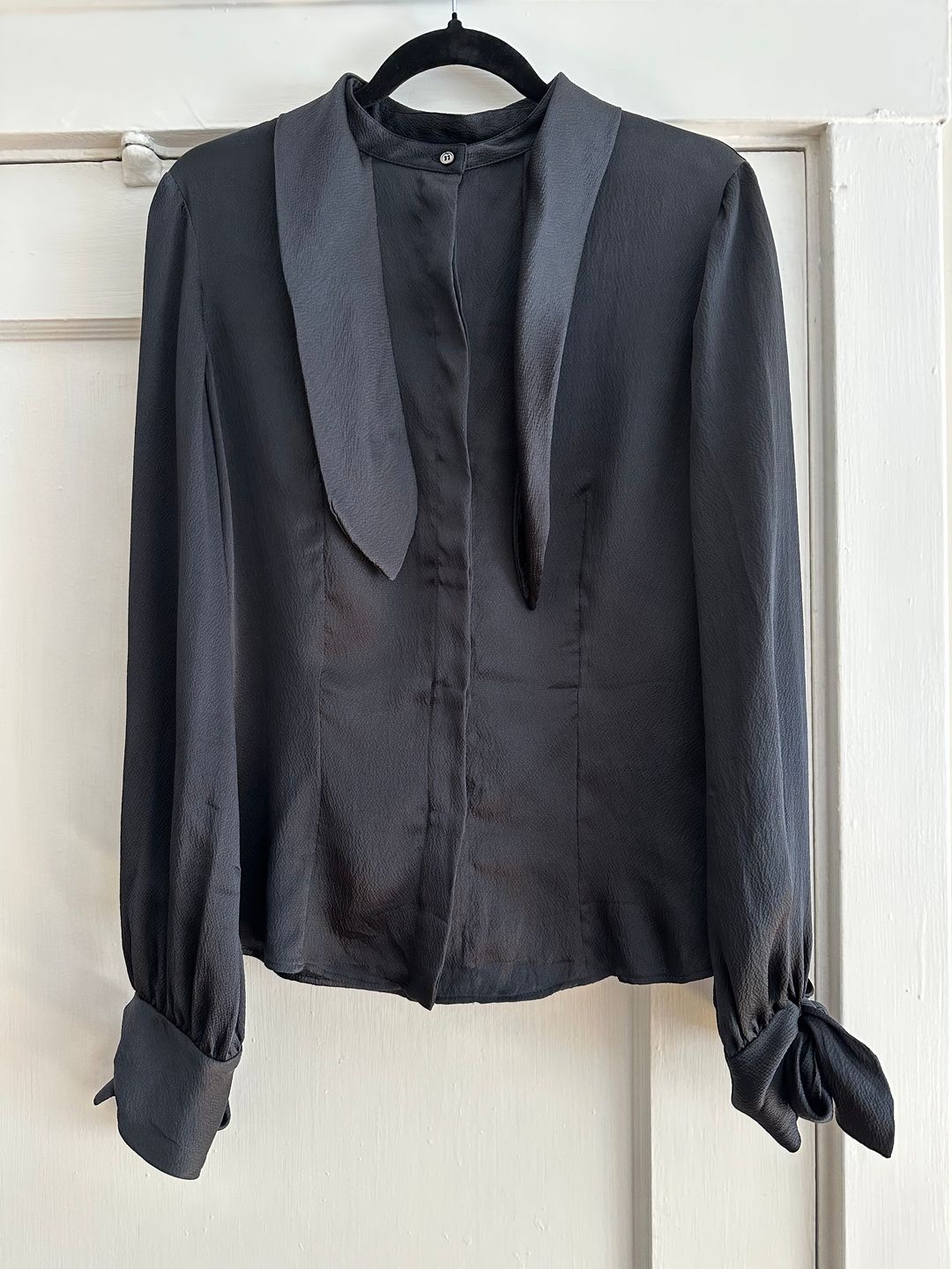 Alexander McQueen Silk Mock Neck Blouse