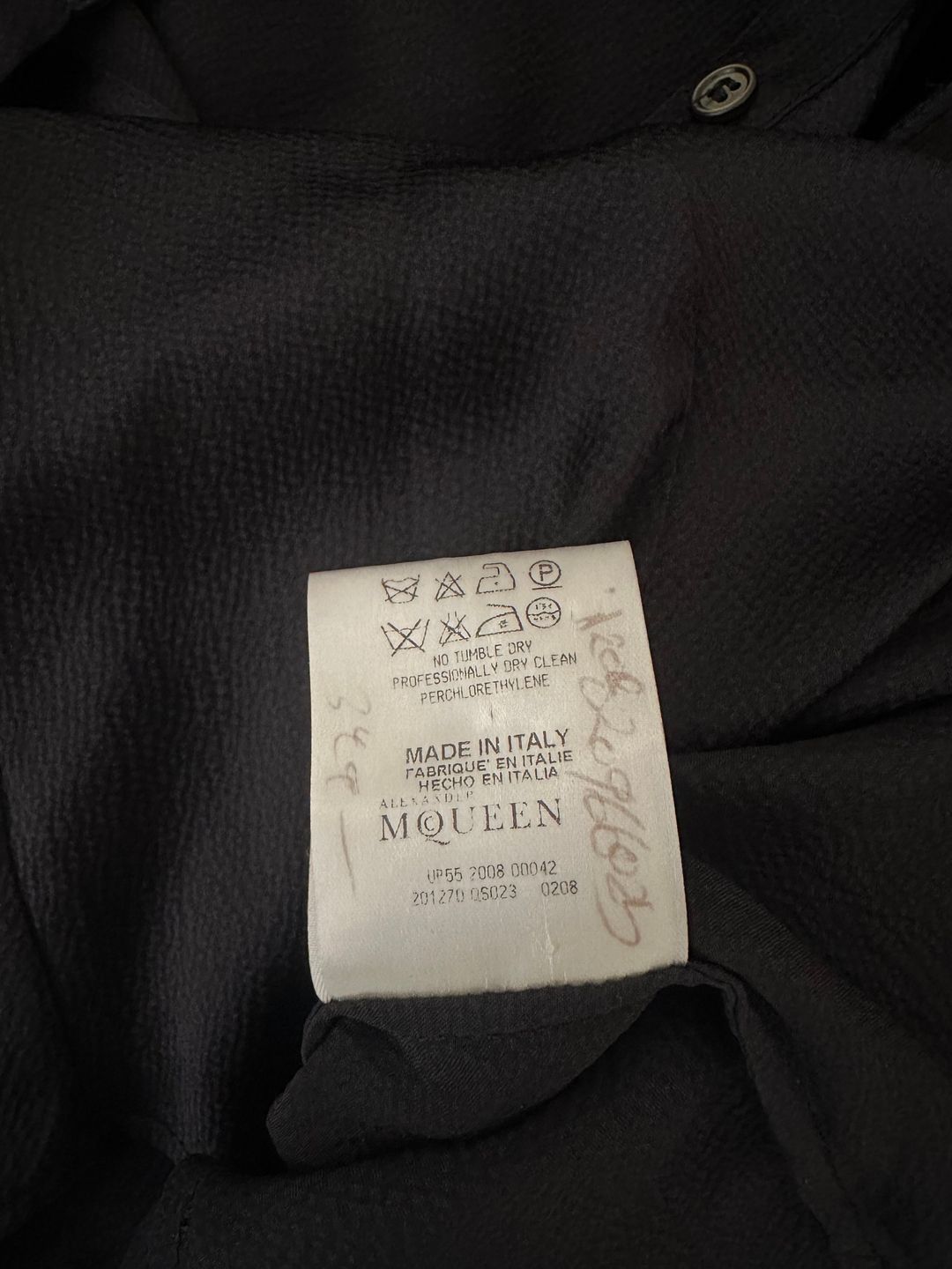 Alexander McQueen Silk Mock Neck Blouse