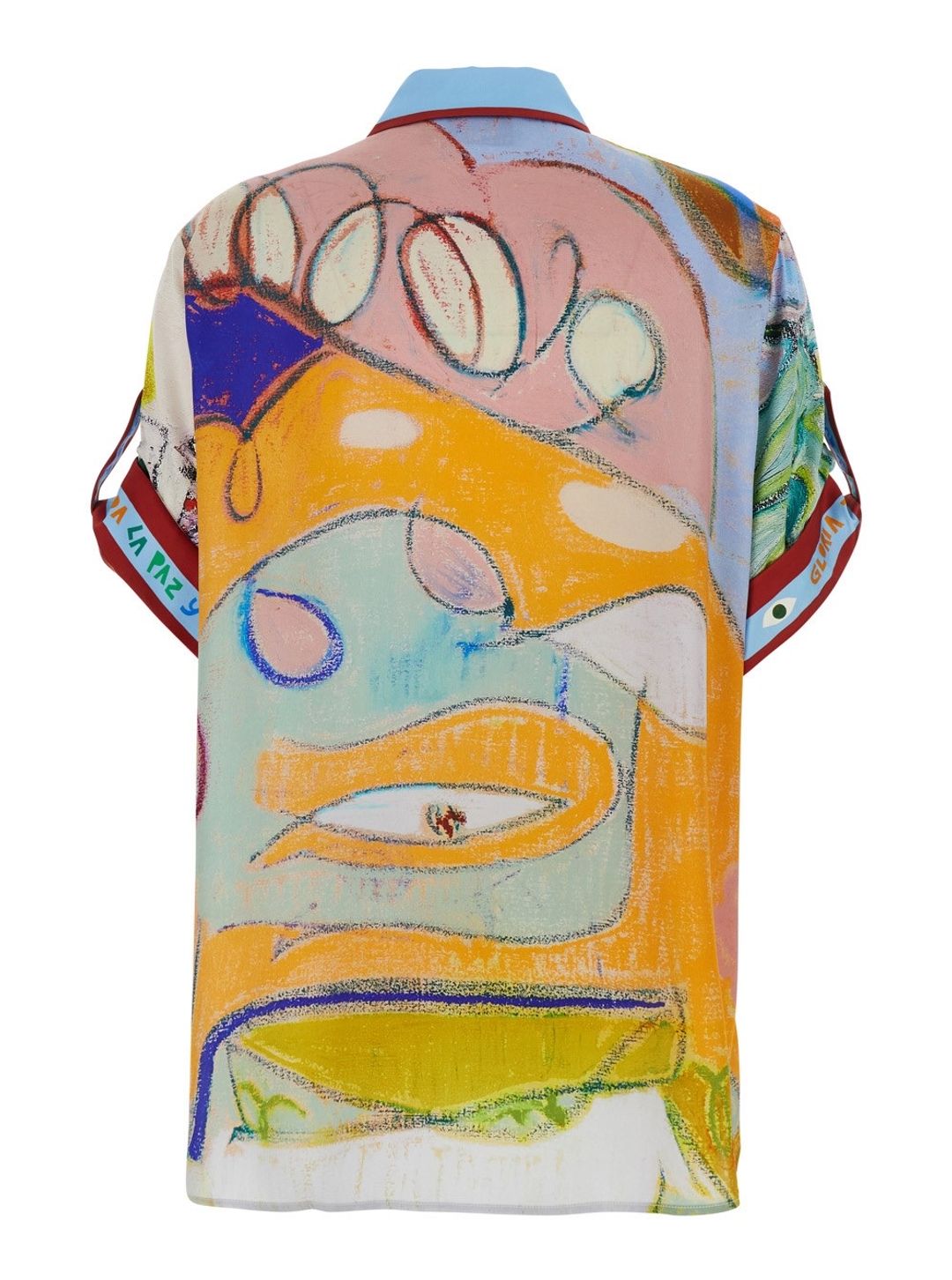'la charrasca' multicolor shirt with all-over printed motif in silk woman available on Gaudenzi Boutique - 155354