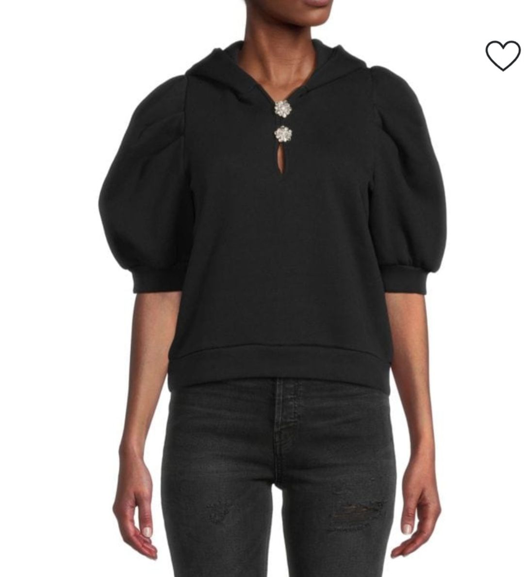 Dylia Short Sleeve Hoodie Sweatshirt 