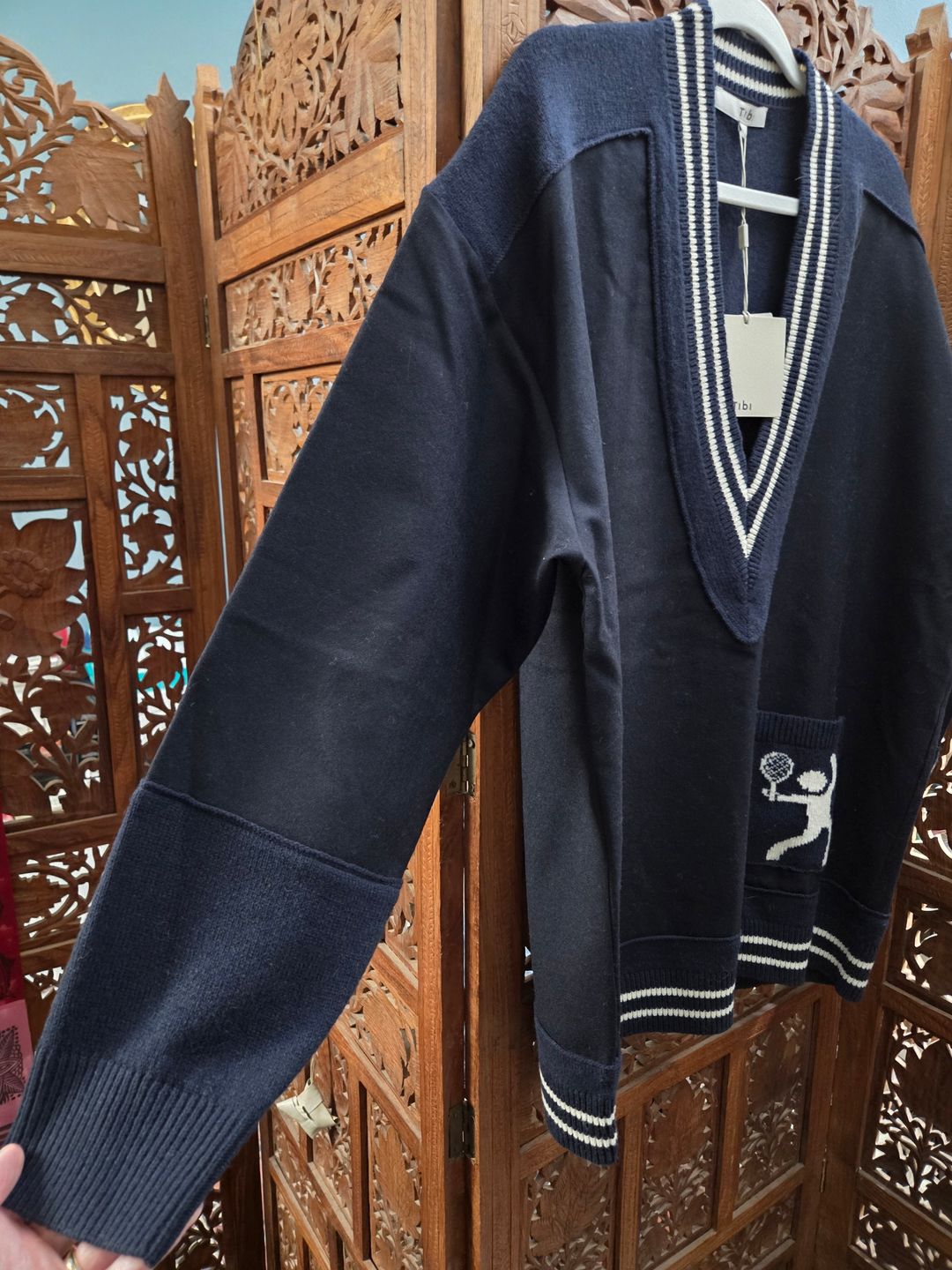 Tilden Deep V-Neck Tennis Sweater
