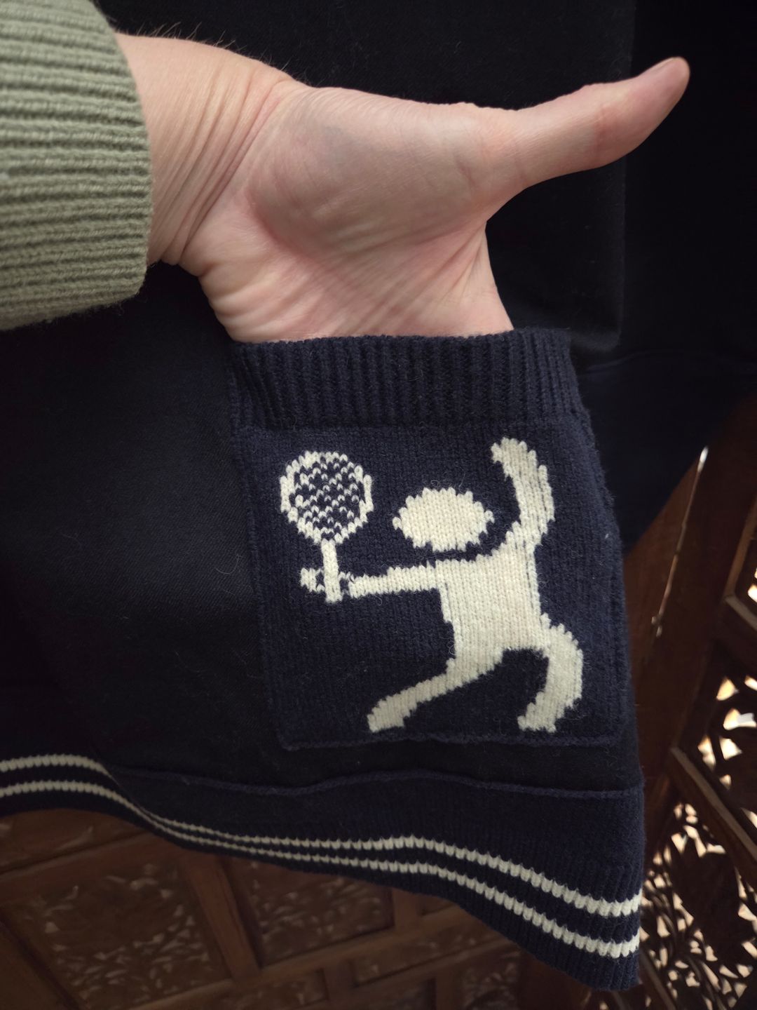 Tilden Deep V-Neck Tennis Sweater