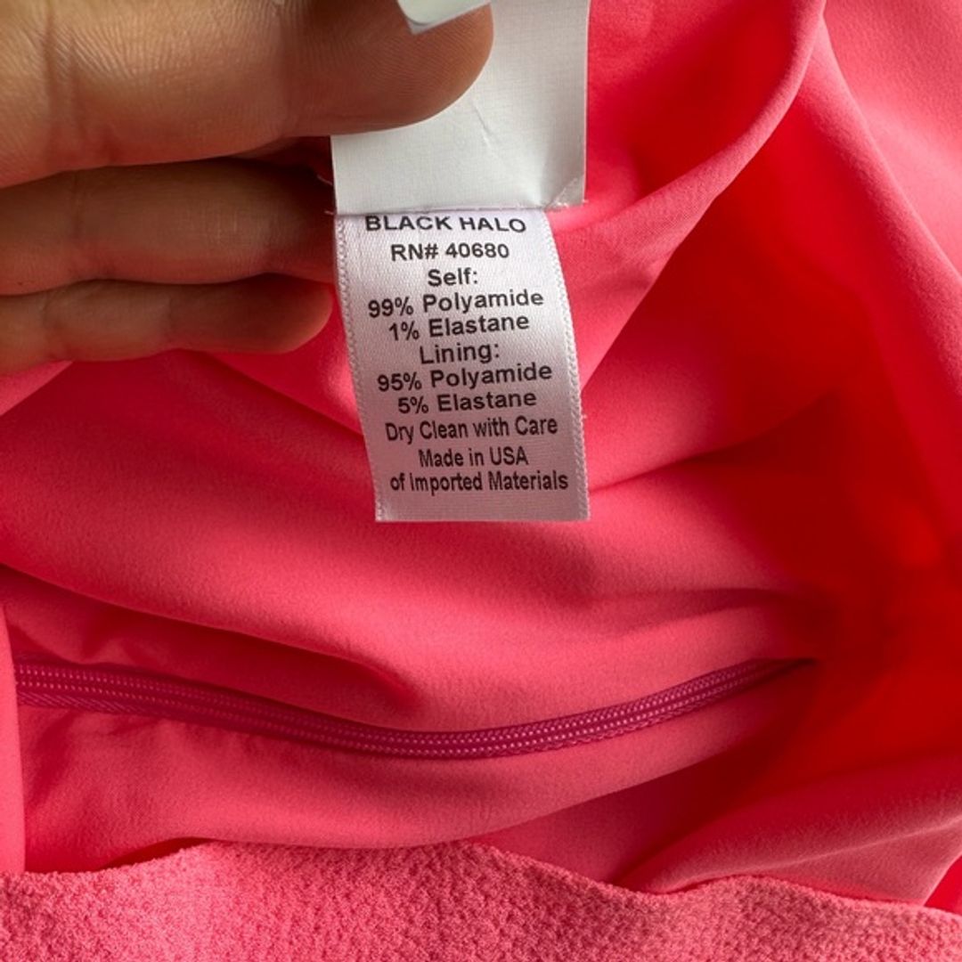 NWT Black Halo Coral Peplum Mini Dress