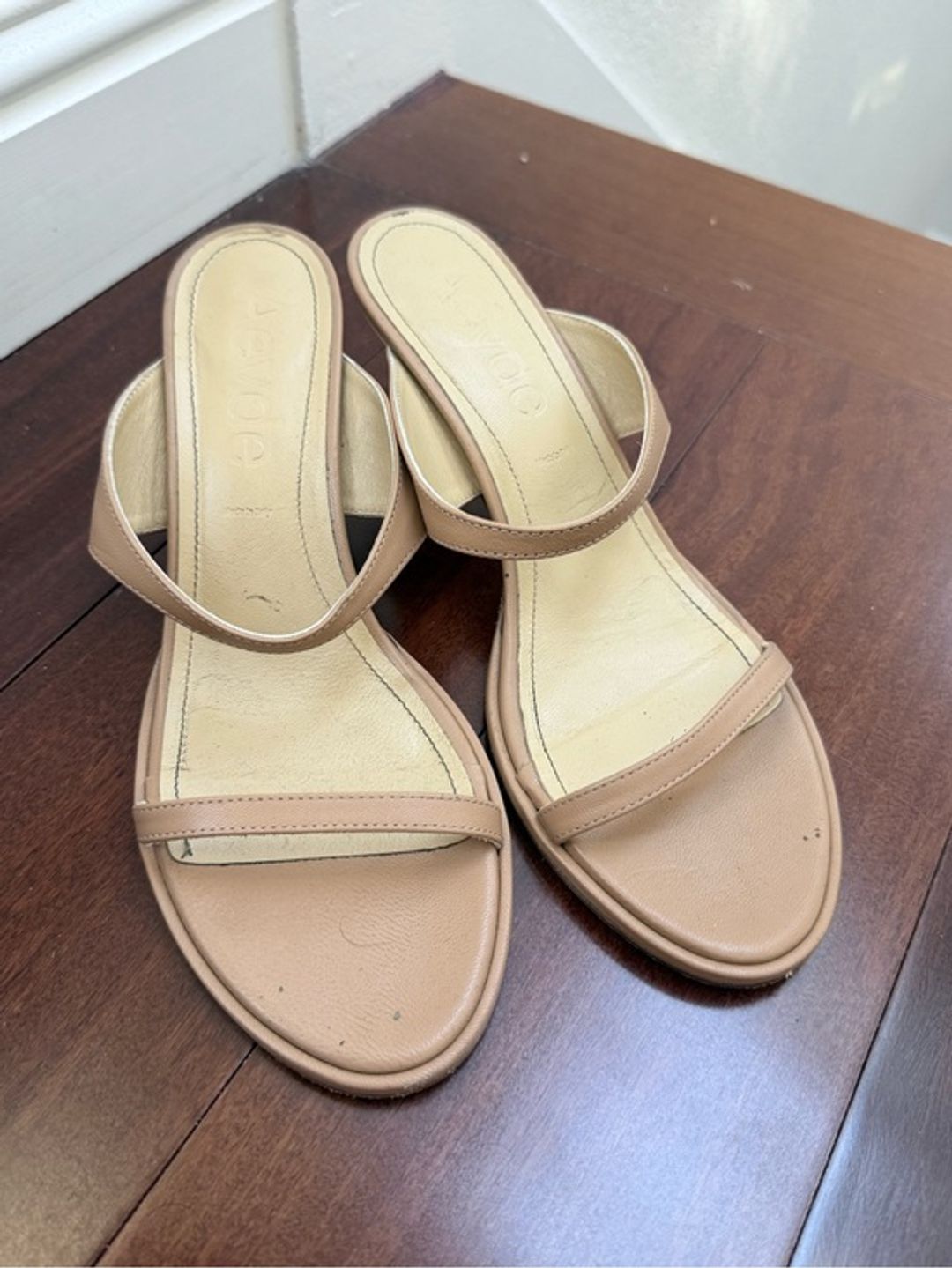 Aeyde 65mm Mary Leather Sandals