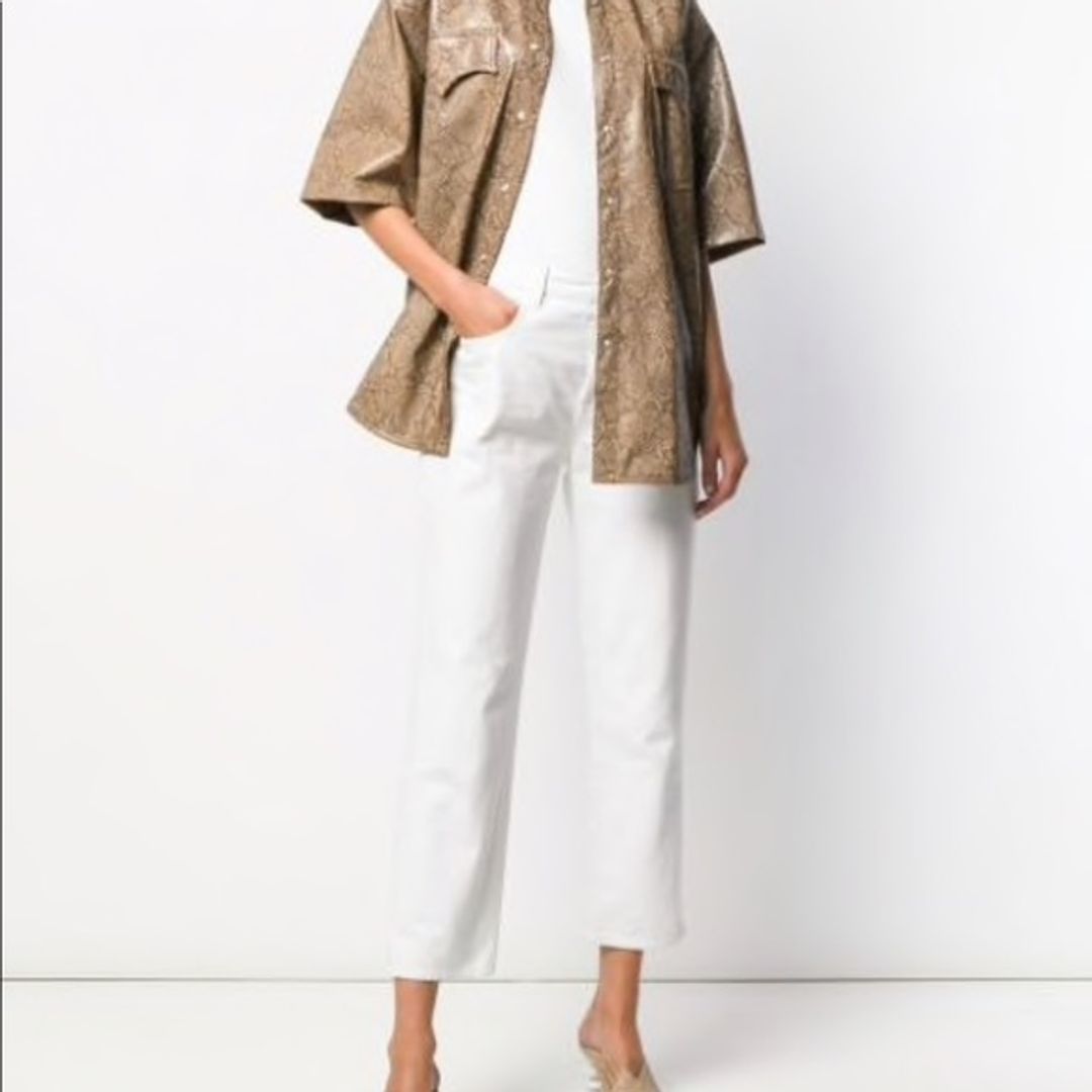 NWT Nanushka Seymour Oversized Snake Print Shirt - Made in Hungary