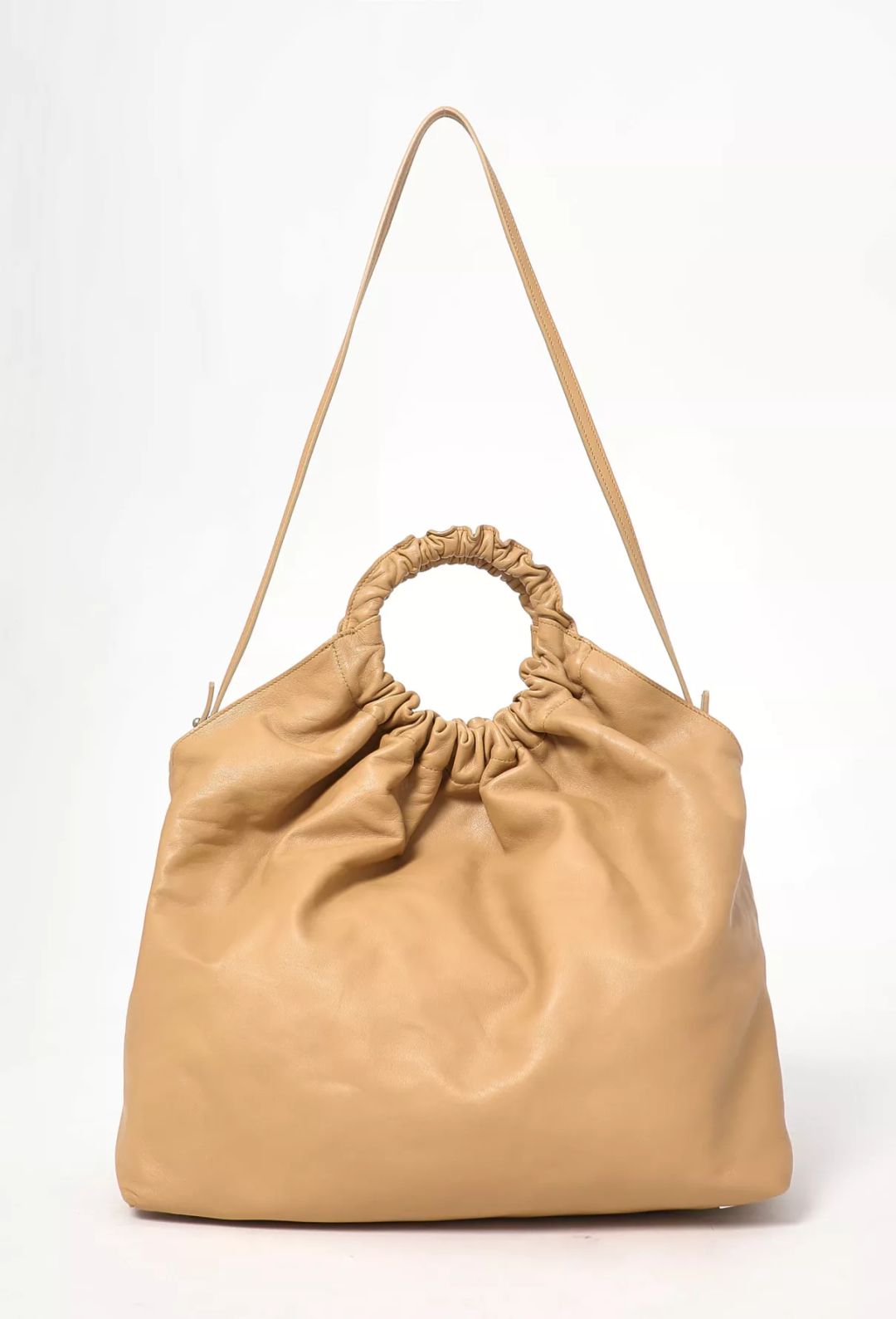 The Row Yellow Double Circle Xl Leather Tote Bag