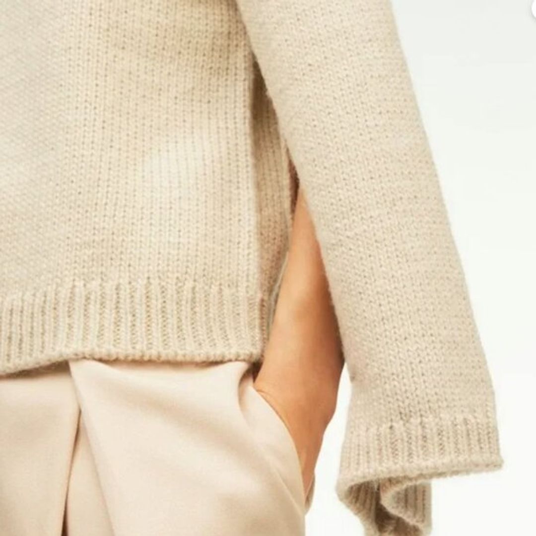 Zara Limited Edition Split Sleeve Wool Alpaca Sweater