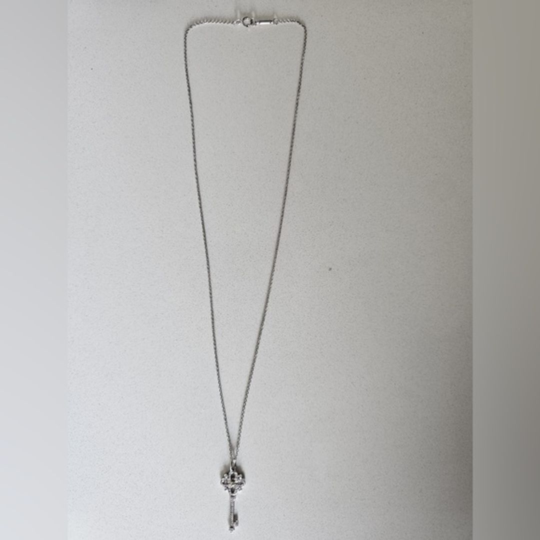 Tiffany & Co. Platinum Victoria Key Pendant Necklace with Diamonds