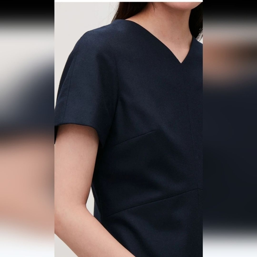 COS Women's Tailored Navy Dress