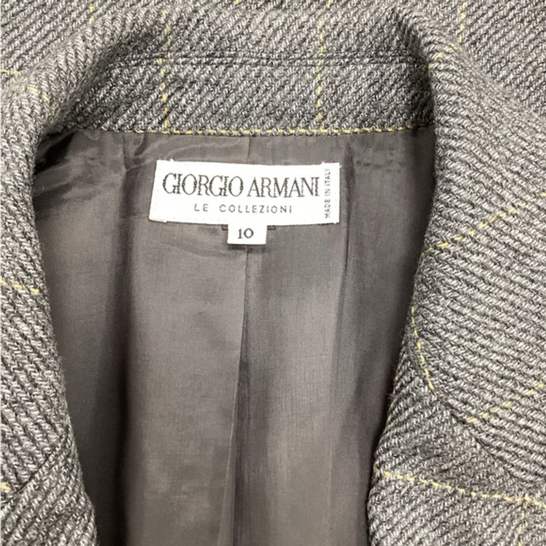 Giorgio Armani Gray Plaid Blazer