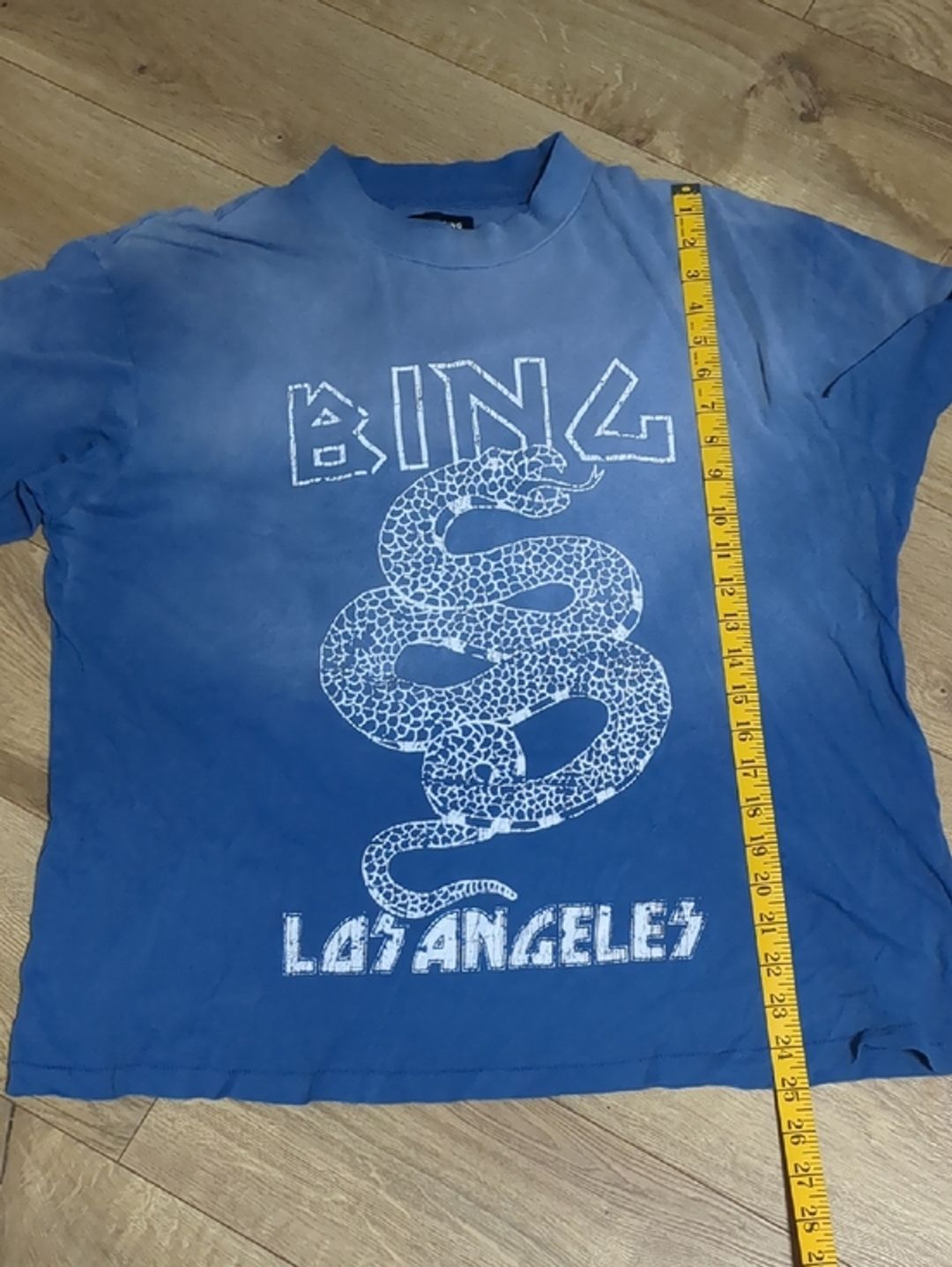 Ashton Tee Snake - Washed Electric Blue