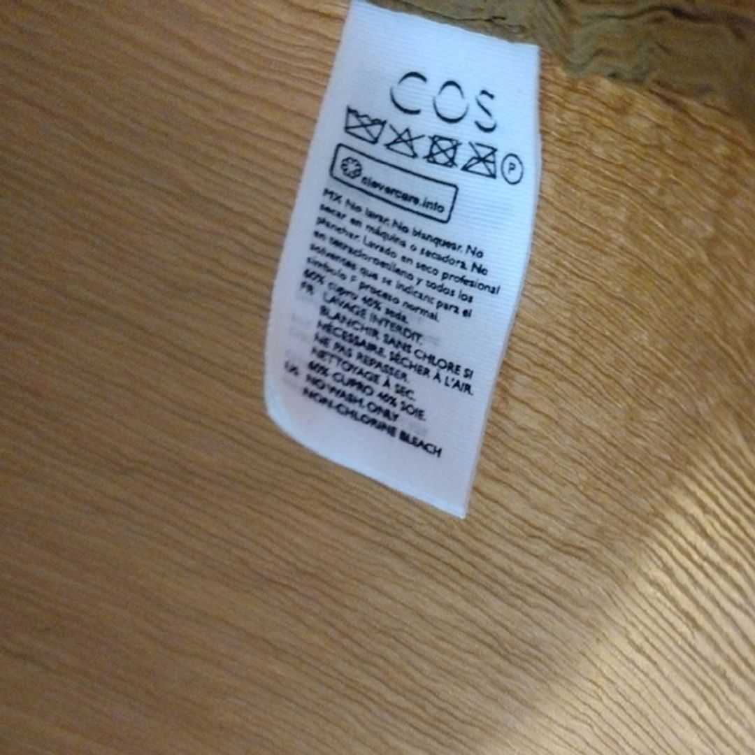 COS Cupro Silk Crinkle Top Brown Copper Twist Back Sleeveless Blouse