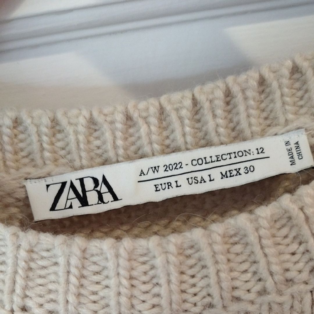 Zara Limited Edition Split Sleeve Wool Alpaca Sweater
