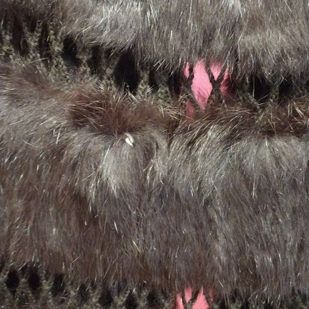 BCBG Max Azria Black Genuine Rabbit Fur Vest
