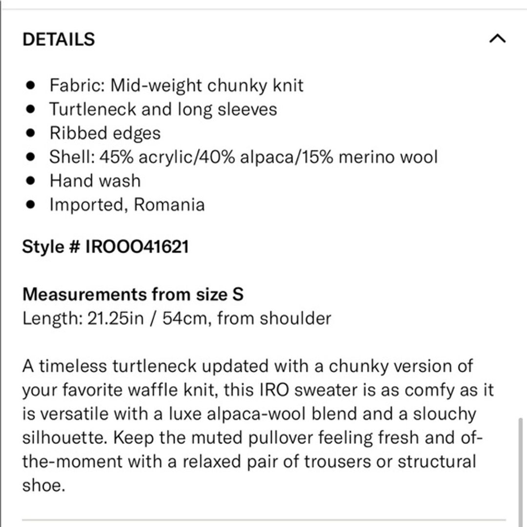 Iro Roll Neck Sweater - Brown