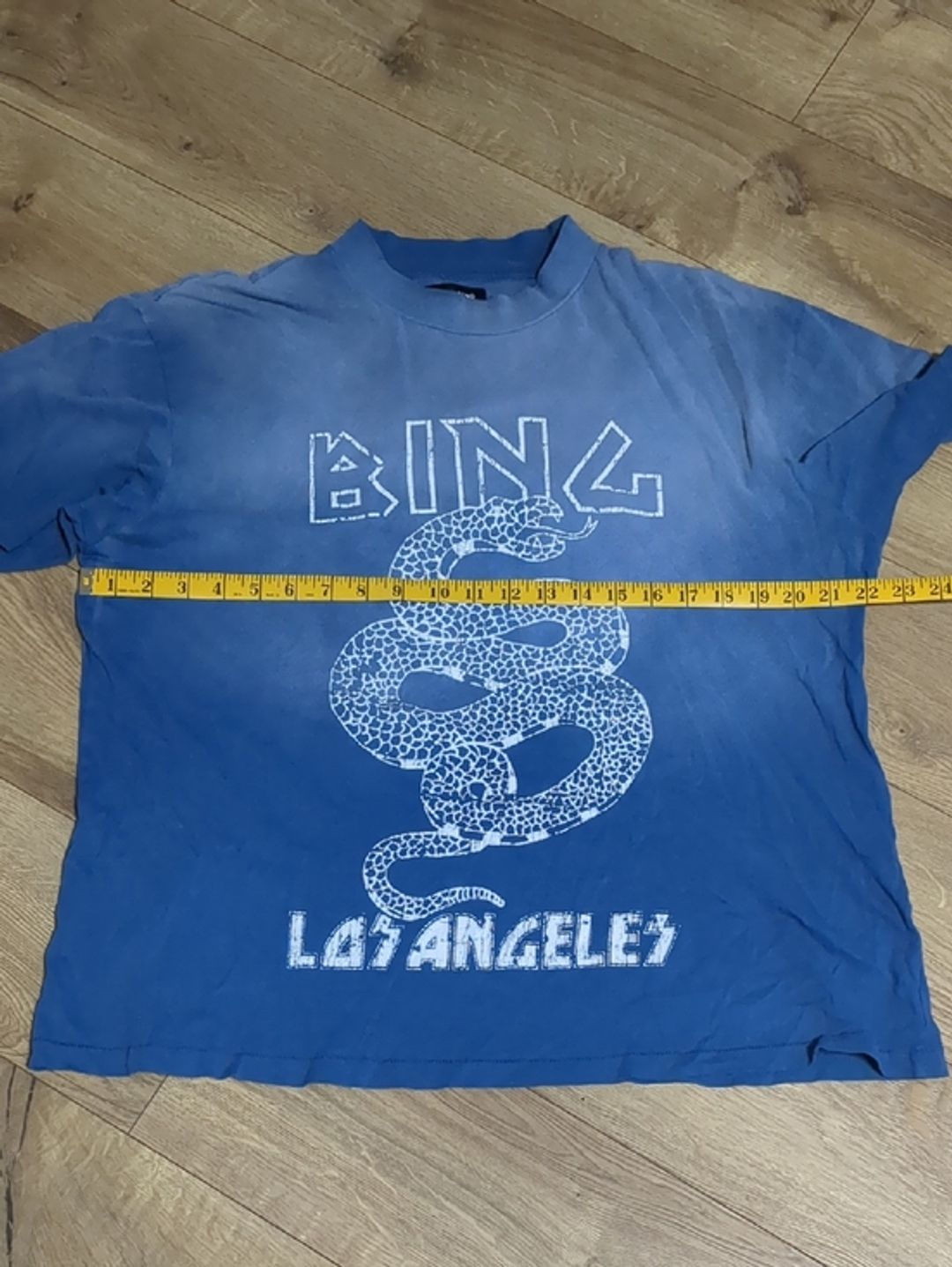Ashton Tee Snake - Washed Electric Blue