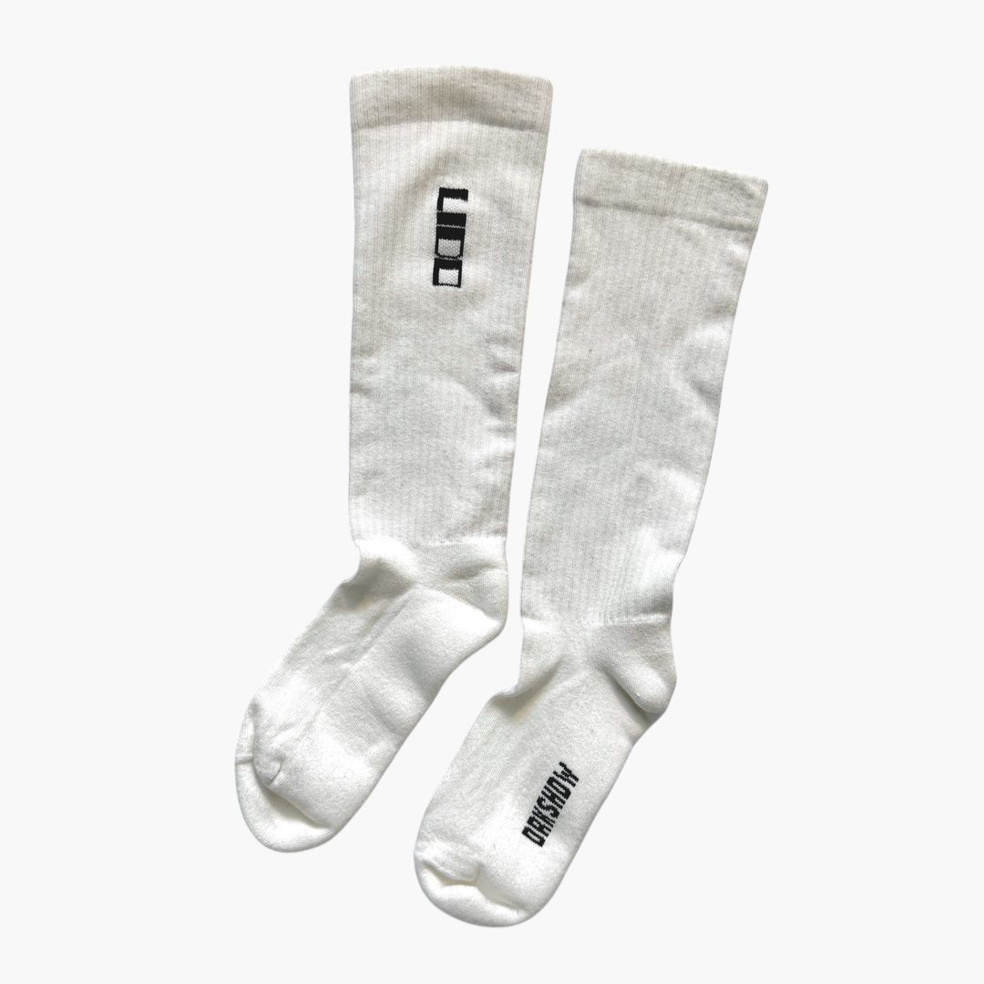 Rick Owens DRKSHDW White 'Lido' Socks