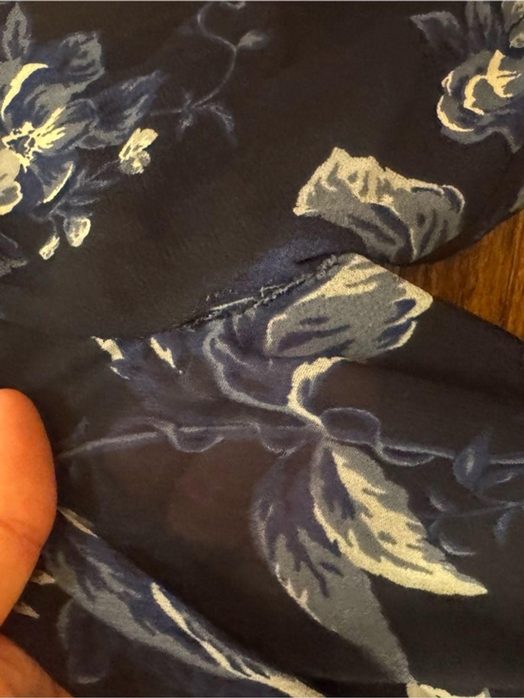 Reformation Doutzen Floral Navy Ruffle-Hem Mini Dress