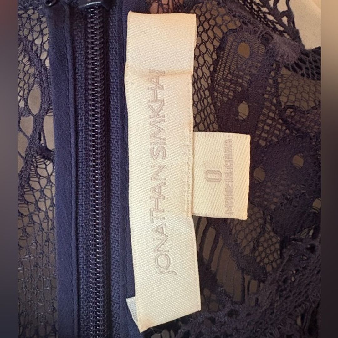 Jonathan Simkhai Navy Lace Short Dress