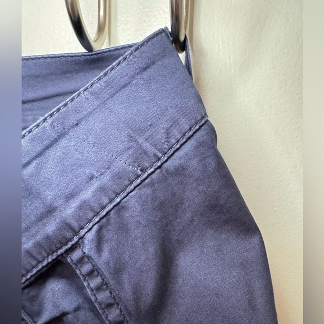 Tibi Summer 2024 Garment Dyed Silky Cotton Sid Pant - Petite Length - Navy