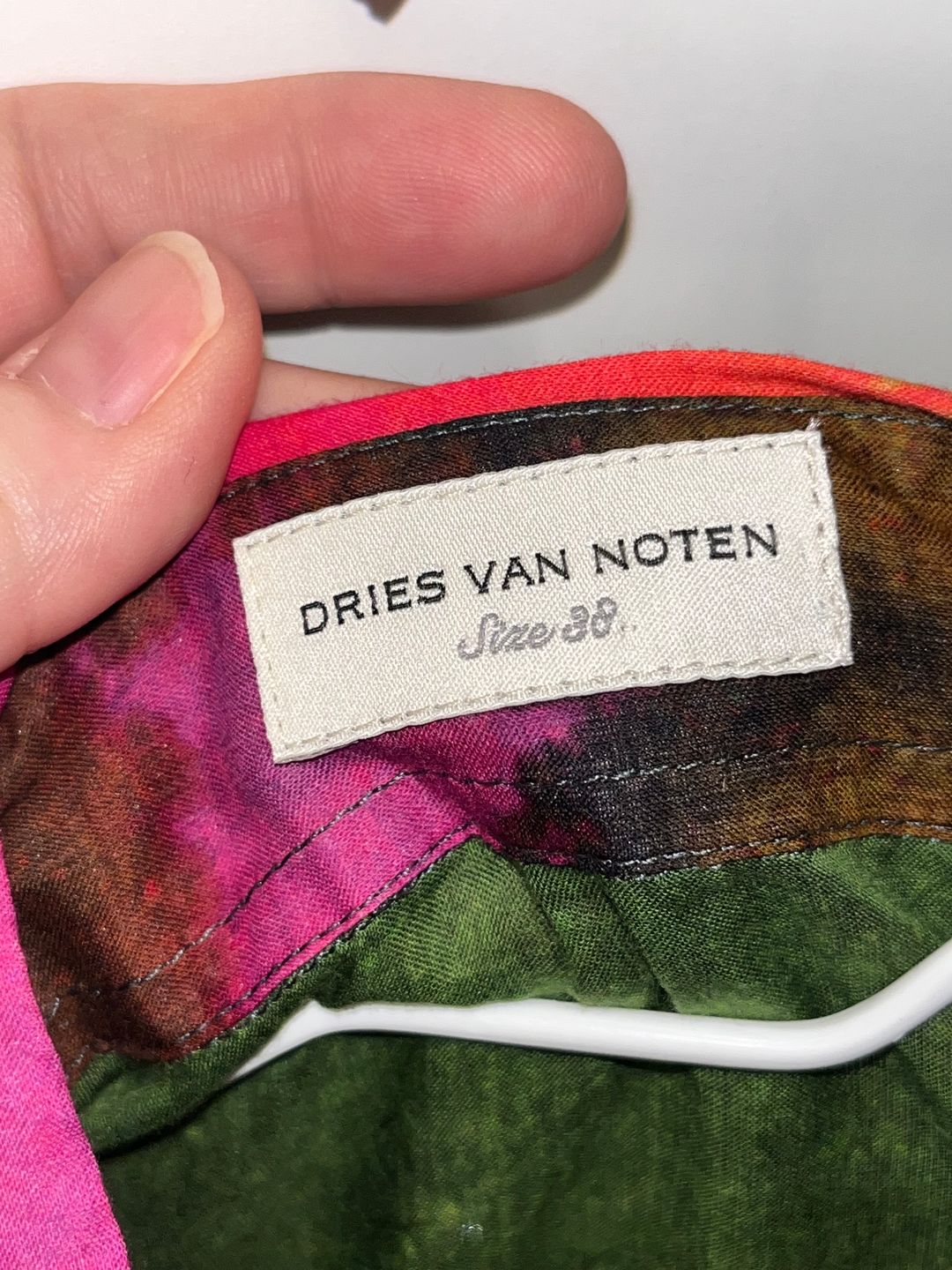 Dries Van Noten ''Clavelly'' Watercolor Shirt in Fuchsia