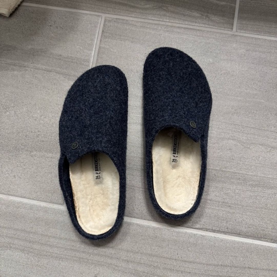 Birkenstock Kids Shoes Felt Slip-on Clog Dark Grey