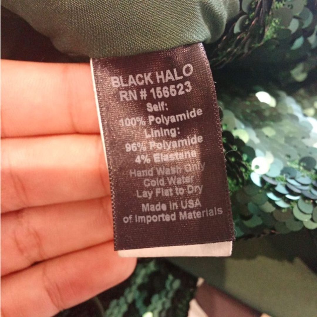 NWT Black Halo Emerald Sequin Dress - Size 4 US