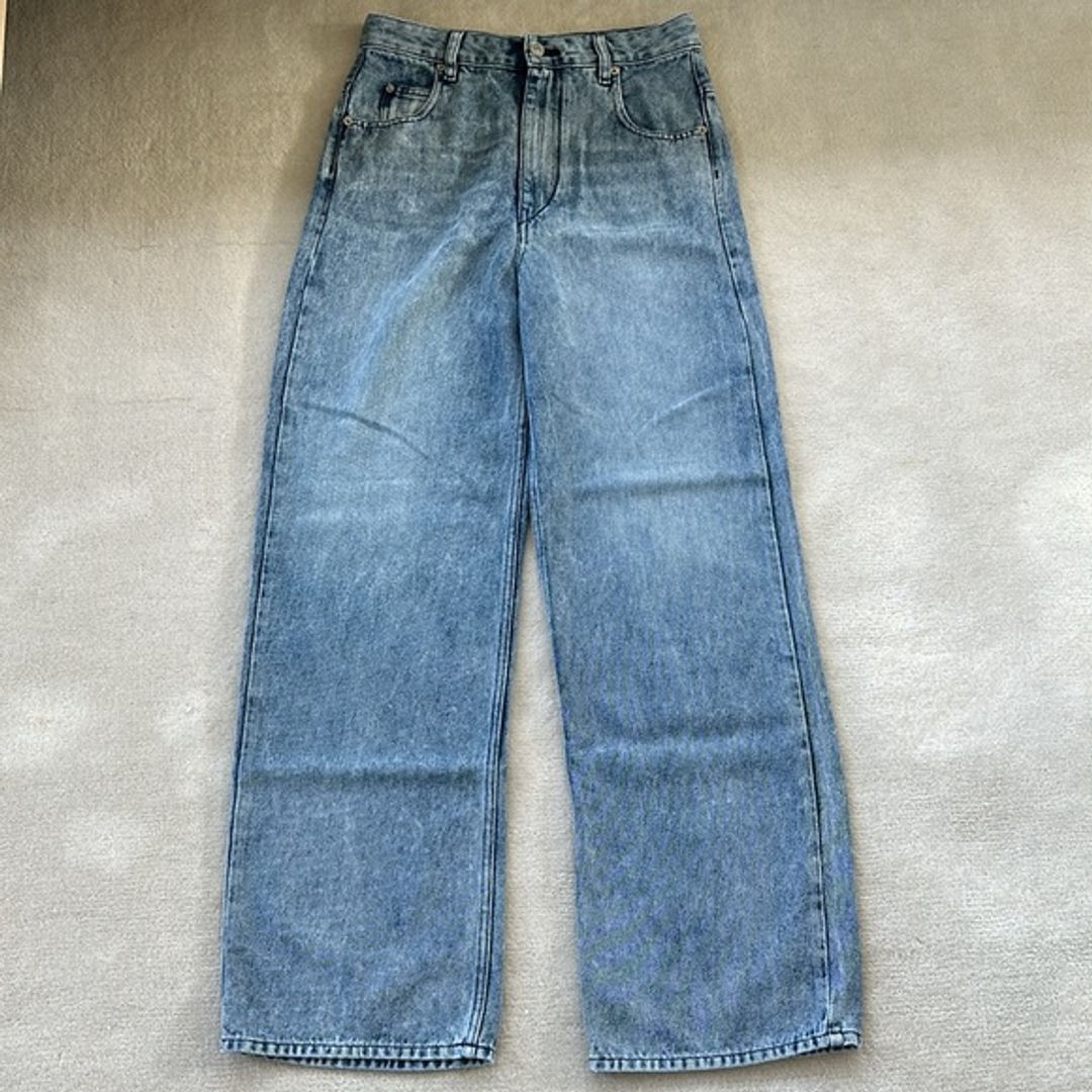 Isabel Marant Etoile Tilorsya High Rise Wide Leg Jeans