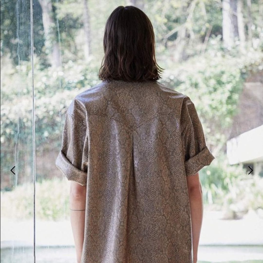 NWT Nanushka Seymour Oversized Snake Print Shirt - Made in Hungary